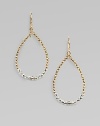 Pretty teardrops are elegantly formed from a combination of sterling silver and 14k gold faceted beads in a simple yet striking design.14k yellow gold and sterling silverLength, about 1¼Ear wireMade in USA