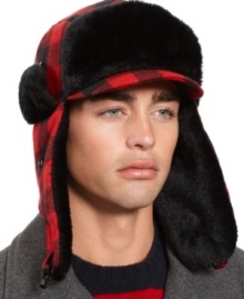 If you're hunting for winter style, snag this this American Rag plaid trapper hat.