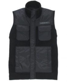 The perfect piece to layer on any look, this Calvin Klein vest is sleek and streamlined for the weekend. The perfect piece to layer on any look, this Calvin Klein vest is sleek and streamlined for the weekend.