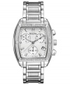 Diamond accents swirl and shimmer on this elegant luxury watch from Bulova.