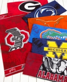 Go, fight, win! Support your favorite college team from the beach with this spirited beach towel boasting your school's signature graphics and colors. Featuring pure cotton. Go, fight, win! Support your favorite college team from the beach with this spirited beach towel boasting your school's signature graphics and colors. Featuring pure cotton.