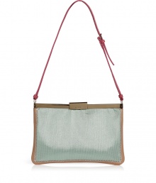 A streamlined take on early 60s style, this elegant hinged frame bag from Jil Sander is a cocktail-ready essential - Edgy fold out opening with logo engraved metallic clasp, adjustable leather shoulder strap, rectangular shape, contrasting leather side panels - Style with a slinky cocktail sheath and platform pumps A streamlined take on early 60s style, this elegant hinged frame bag from Jil Sander is a cocktail-ready essential - Edgy fold out opening with logo engraved metallic clasp, adjustable leather shoulder strap, rectangular shape, contrasting leather side panels - Style with a slinky cocktail sheath and platform pumps
