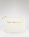 Rebecca Minkoff takes the cute quotient overboard with this leather pouch. Whether you've got your eye on a Malibu mansion or a Hamptons rental, this mini saves it with style.