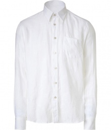 Casual shirt from St. Tropez status label Vilebrequin - in fine lightweight linen, in elegant white - decoratively embroidered - modern slim cut, with small collar and chest pocket - fits perfectly with jeans, shorts or light pants - absolute universal: for Casual Fridays in the office, for leisure or for festive summer occasions Casual shirt from St. Tropez status label Vilebrequin - in fine lightweight linen, in elegant white - decoratively embroidered - modern slim cut, with small collar and chest pocket - fits perfectly with jeans, shorts or light pants - absolute universal: for Casual Fridays in the office, for leisure or for festive summer occasions