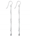 It's a chain effect. Complete a totally-chic look with Studio Silver's dangling chain earrings in sterling silver. Approximate drop: 2 inches.