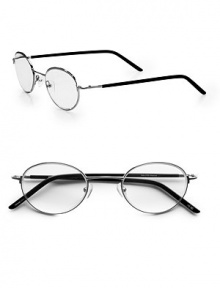 A subtle, vintage-inspired reading accompaniment in a shiny metal and resin finish.Metal/resinAvailable in 1.5, 2.0, 2.5 & 3.0 magnifications100% UV ProtectionImported A subtle, vintage-inspired reading accompaniment in a shiny metal and resin finish.Metal/resinAvailable in 1.5, 2.0, 2.5 & 3.0 magnifications100% UV ProtectionImported