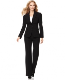 You can't go wrong with this petite Tahari by ASL suit: the silhouette is stunning, black always makes a striking impression and the price is just right!