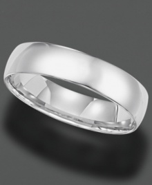 A timeless ring featuring effortless fit in an unadorned, classic band of 14k white gold. Size 8-13.5. A timeless ring featuring effortless fit in an unadorned, classic band of 14k white gold. Size 8-13.5.