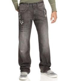 These Ecko Unltd jeans will replace your boring blues with patched up style. These Ecko Unltd jeans will replace your boring blues with patched up style.