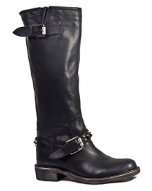 With just the right amount of edge, Sam Edelman's subtly-studded moto boots go everywhere. With just the right amount of edge, Sam Edelman's subtly-studded moto boots go everywhere.