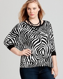 Karen Kane Plus Size Zebra Dolman Tunic Karen Kane Plus Size Zebra Dolman Tunic