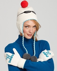 Celebrate winter in style. Knit mittens with intarsia Let It Snow on each hand. Celebrate winter in style. Knit mittens with intarsia Let It Snow on each hand.