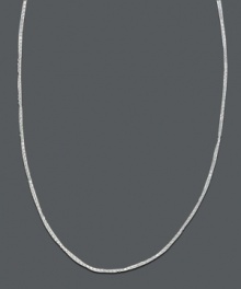 Intricately designed, yet simply stunning. Adjustable box chain necklace crafted from 14k white gold. Approximate length: 16-20 inches. Intricately designed, yet simply stunning. Adjustable box chain necklace crafted from 14k white gold. Approximate length: 16-20 inches.