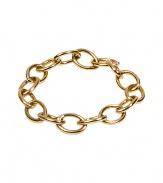Stylish ring of fine 14-karat gold-plated brass metal link chains - Fashionable yet wonderfully elegant, cool and trendy - High-quality costume jewelry - Transitions from a shift dress, to leather pants and a silk blouse, or a cocktail dress
