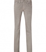 Stylish jeans in fine, grey cotton stretch blend - Soft yet ultra-durable denim with whisker detail in a chic faded rinse - Classic five-pocket skinny cut with belt loops, zip fly and button closure - Sleek and versatile, ideal for everyday - Pair with t-shirts, button downs and polos