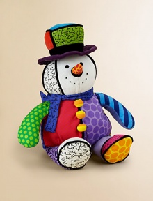 Spreading holiday cheer, this festive, cuddly snowman will bring a smile to your little one's face with a vibrant patchwork pattern and renowned Let It Snow tune.12W X 11HCottonWashable surfaceRecommended for ages 0+AAA batteries includedImported Spreading holiday cheer, this festive, cuddly snowman will bring a smile to your little one's face with a vibrant patchwork pattern and renowned Let It Snow tune.12W X 11HCottonWashable surfaceRecommended for ages 0+AAA batteries includedImported