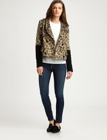 Capturing the animal-print trend is as easy as donning this cropped mixed-media design.Notched collarLong sleevesDouble-breasted designButton closureFlap pocketsFully linedAbout 22 from shoulder to hemBody: 40% cotton/16% polyester/13% virgin wool/13% poly-cotton blend/9% mohair/7% alpaca/2% nylonContrast: polyesterDry cleanImported Model shown is 5'8½ (174cm) wearing US size 4. Capturing the animal-print trend is as easy as donning this cropped mixed-media design.Notched collarLong sleevesDouble-breasted designButton closureFlap pocketsFully linedAbout 22 from shoulder to hemBody: 40% cotton/16% polyester/13% virgin wool/13% poly-cotton blend/9% mohair/7% alpaca/2% nylonContrast: polyesterDry cleanImported Model shown is 5'8½ (174cm) wearing US size 4.