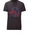 Retro logo-printed faded black t-shirt - This downtown-ready basic adds instant cool to any outfit- Try with slim jeans, a blazer, and trainers - Style with distressed jeans, a parka, and motorcycle boots for urbane with an edge
