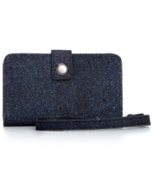 Here's something to talk about. Get some glimmer going with this too-cool-for-school wristlet case from BCBGeneration that stashes your phone, cash and cards in serious style. Here's something to talk about. Get some glimmer going with this too-cool-for-school wristlet case from BCBGeneration that stashes your phone, cash and cards in serious style.