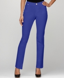 Style&co. amps up a pair of petite pants with a flattering slim fit. A colorful antidote for all the neutral tops in your wardrobe! Style&co. amps up a pair of petite pants with a flattering slim fit. A colorful antidote for all the neutral tops in your wardrobe!