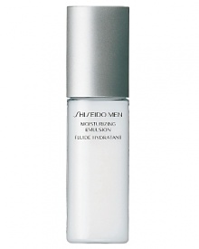 Shiseido Men Moisturizing Emulsion. A creamy quick-absorbing emulsion that brings exceptional moisture and comfort to skin. Counteracts razor burn and roughness. Protects against moisture loss to leave skin feeling smooth and fit. Formulated with Damage Defense Complex. Minimizes the appearance of fine lines and protects against environmental stress and dryness. Recommended for all skin types. Apply to face after cleansing or shaving.