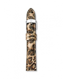 So timely: Michele lends its ever-chic watches an on-trend touch with this interchangeable watch strap, designed to customize your chronograph. So timely: Michele lends its ever-chic watches an on-trend touch with this interchangeable watch strap, designed to customize your chronograph.