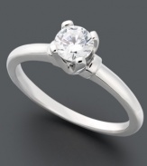 Make the moment magical. Juliet's stunning engagement ring sparkles with the addition of a certified, round-cut diamond (3/4 ct. t.w.). Crafted in 14k white gold. Juliet diamonds feature 97 facets, which enhance the brightness and light performance of the diamond. Juliet diamonds are available only at Macy's.