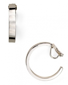 Introduce Lauren Ralph Lauren's classically styled aesthetic to your look with this pair of simple clip earrings, cast in silver plated metal. Introduce Lauren Ralph Lauren's classically styled aesthetic to your look with this pair of simple clip earrings, cast in silver plated metal.