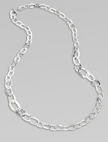 Sleek and flat, sterling silver links in a long, elegant design. Sterling silverLength, about 46Toggle clasp closureImported Sleek and flat, sterling silver links in a long, elegant design. Sterling silverLength, about 46Toggle clasp closureImported