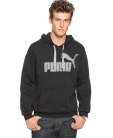Throw on a layer of comfy athletic style and greet the weekend in this ultra-soft French terry hooded sweatshirt from Puma. Throw on a layer of comfy athletic style and greet the weekend in this ultra-soft French terry hooded sweatshirt from Puma.