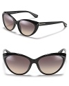 Thick cat eye sunglasses with gradient lenses, a fierce look from Tom Ford.