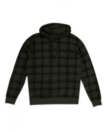 Pull it on, pop the hood and go. Quiksilver updates a classic hoodie with a cool plaid design. Pull it on, pop the hood and go. Quiksilver updates a classic hoodie with a cool plaid design.
