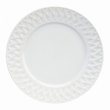 Traditional basket weave pattern made from white French Limoges porcelain. Traditional basket weave pattern made from white French Limoges porcelain.