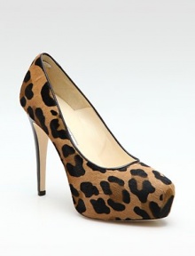Striking, leopard-print calf hair and a covered platform define this sleek, wildly chic design. Stacked heel, 4¾ (120mm) Covered platform, 1¼ (30mm) Compares to a 3½ heel (90mm) Genuine calf hair upper Leather lining and sole Padded insole Made in ItalyFur origin: ItalyOUR FIT MODEL RECOMMENDS ordering one half size up as this style runs small. Striking, leopard-print calf hair and a covered platform define this sleek, wildly chic design. Stacked heel, 4¾ (120mm) Covered platform, 1¼ (30mm) Compares to a 3½ heel (90mm) Genuine calf hair upper Leather lining and sole Padded insole Made in ItalyFur origin: ItalyOUR FIT MODEL RECOMMENDS ordering one half size up as this style runs small.