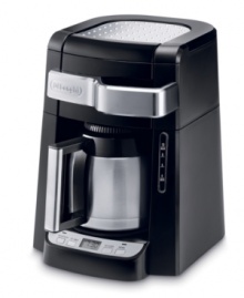 Entertain for hour after hour, serving guests rich, flavorful coffee kept in demand and warm in the double-walled 12-cup thermal glass carafe. Featuring a 24-hour programmable timer, this machine lets you plan ahead and always have a cup of joe in your hand when you need a pick-me-up. 1-year warranty. Model DCF2210TTC. Entertain for hour after hour, serving guests rich, flavorful coffee kept in demand and warm in the double-walled 12-cup thermal glass carafe. Featuring a 24-hour programmable timer, this machine lets you plan ahead and always have a cup of joe in your hand when you need a pick-me-up. 1-year warranty. Model DCF2210TTC.