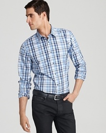 HUGO Elisha Plaid Sport Shirt - Slim Fit HUGO Elisha Plaid Sport Shirt - Slim Fit