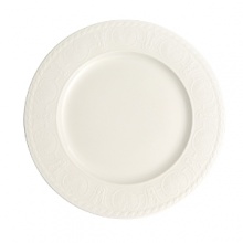 This collection of classic white, patterned dinnerware and serveware from Villeroy & Boch mixes seamlessly with a variety of table linen and flatware patterns. This collection of classic white, patterned dinnerware and serveware from Villeroy & Boch mixes seamlessly with a variety of table linen and flatware patterns.