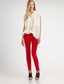 Sexy, figure-enhancing style with timeless quilted trim, skinny-leg construction and a modern side zipper. Side zipperFront welt pocketsQuilted trimInseam, about 2953% viscose/42% cotton/5% elastaneMachine washImportedModel shown is 5'10 (177cm) wearing US size 4. Sexy, figure-enhancing style with timeless quilted trim, skinny-leg construction and a modern side zipper. Side zipperFront welt pocketsQuilted trimInseam, about 2953% viscose/42% cotton/5% elastaneMachine washImportedModel shown is 5'10 (177cm) wearing US size 4.