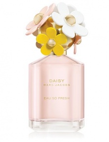Daisy Eau So Fresh is the new, playfully spirited fragrance from Marc Jacobs. A bubbly, fruity floral with sparkling raspberry, sunny wild rose, and a touch of plum. Daisy Eau So Fresh is the new, playfully spirited fragrance from Marc Jacobs. A bubbly, fruity floral with sparkling raspberry, sunny wild rose, and a touch of plum.