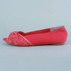 Wanted Image Crochet Peeptoe Flat