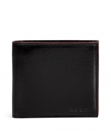 Add a cool accent to the everyday with this red trimmed leather wallet from Paul Smith Accessories - Classic billfold shape with card slots, room for notes, and a change purse - Perfect for daily use or as a thoughtful gift Add a cool accent to the everyday with this red trimmed leather wallet from Paul Smith Accessories - Classic billfold shape with card slots, room for notes, and a change purse - Perfect for daily use or as a thoughtful gift