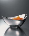 Graceful, imaginative, award-winning contemporary design distinguishes Nambé gifts and collectibles. Each item is designed by an artist as a personal expression of balance in form, beauty in materials, and precise function. The exquisitely simple 9(tm)/ 1 Qt. butterfly bowl is cleanly styled of polished cast metal in an asymmetrical and contemporary shape.