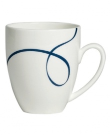 Vera Wang combines her passions for skating and design in the everyday fine Glisse mugs from this collection of Wedgwood dinnerware. The dishes have an indigo-blue ribbon that follows the path of a twirling figure skater, sweeping across smooth, snow-white bone china with modern grace. Vera Wang combines her passions for skating and design in the everyday fine Glisse mugs from this collection of Wedgwood dinnerware. The dishes have an indigo-blue ribbon that follows the path of a twirling figure skater, sweeping across smooth, snow-white bone china with modern grace.