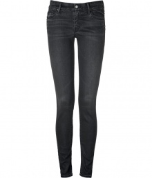 The ultimate must-have, these luxe jeans from It denim brand Mother are the favorite skinnies of the fashion flock - Classic five-pocket styling, stylishly faded washed black-grey denim, skinny leg - Form-fitting - Style with an oversized cashmere pullover, a wool cape, and platform booties The ultimate must-have, these luxe jeans from It denim brand Mother are the favorite skinnies of the fashion flock - Classic five-pocket styling, stylishly faded washed black-grey denim, skinny leg - Form-fitting - Style with an oversized cashmere pullover, a wool cape, and platform booties