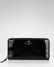kate spade new york's patent leather wallet is a slick purse companion. This practical accessory slips inside a structured tote to keep the urban essentials at an arm's length. kate spade new york's patent leather wallet is a slick purse companion. This practical accessory slips inside a structured tote to keep the urban essentials at an arm's length.