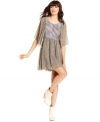 Perfectly paired with boots for a boho look, this RACHEL Rachel Roy dress' fluttery appeal is oh-so free-spirited!