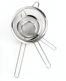 With a sieve for every cooking occasion -- from separating ingredients to dusting powdered sugar -- you'll never be left without the right tool for the job. Limited lifetime warranty. With a sieve for every cooking occasion -- from separating ingredients to dusting powdered sugar -- you'll never be left without the right tool for the job. Limited lifetime warranty.