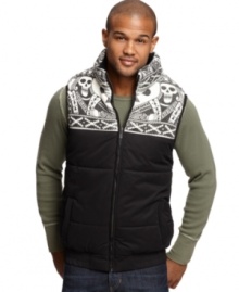 You'll be stylin' as you swagger confidently in this fitted puffer vest by Eck Unltd.