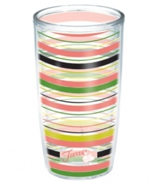 Iconic style meets brilliant design in the Fiesta Tropical Stripe tumbler by Tervis Tumblers. Splashy colors wrap a practically indestructible cup that'll keep hot drinks hot and cold drinks cold. With Fiesta logo and dancer. Iconic style meets brilliant design in the Fiesta Tropical Stripe tumbler by Tervis Tumblers. Splashy colors wrap a practically indestructible cup that'll keep hot drinks hot and cold drinks cold. With Fiesta logo and dancer.