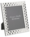 With the gleam of silver plate and a jewel-like geometric motif, the Atelier picture frame from Monique Lhuillier Waterford is a brilliant way to recall beautiful moments.